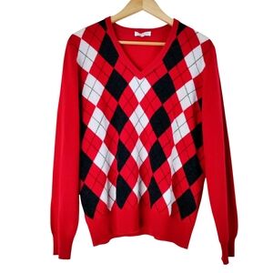 Lona Scott 100% Cashmere V-neck Long Sleeve Pullover Sweater